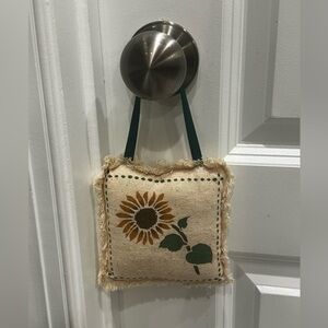 Sunflower Decorative Hanging Door Pillow 5” x 5” x 1.5”